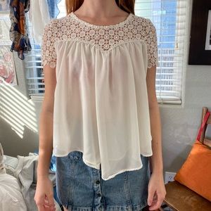 Cute white lace blouse!!!